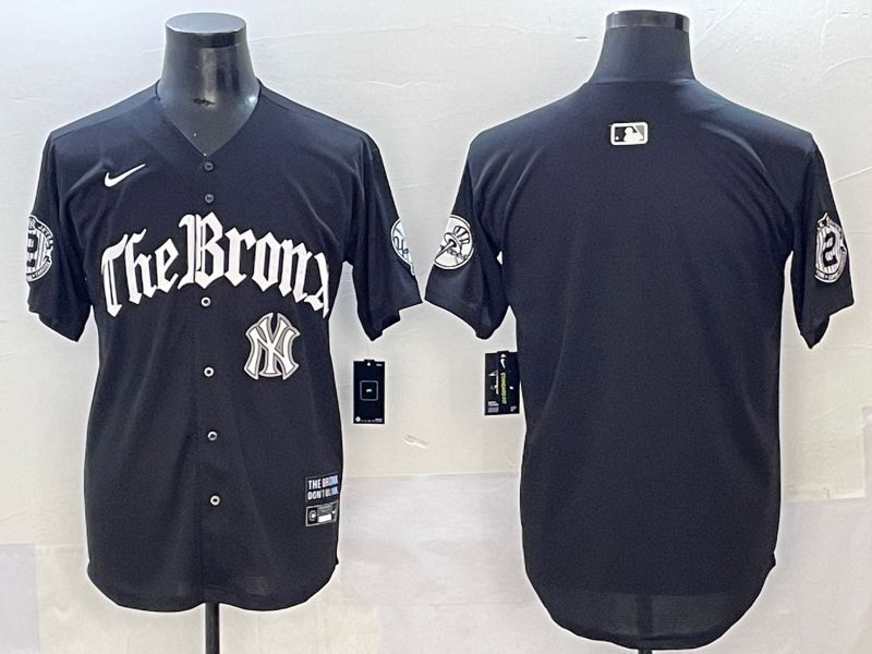 Men 2025 New York Yankees Blank Black Five generations Joint Name Nike MLB Jersey style 5